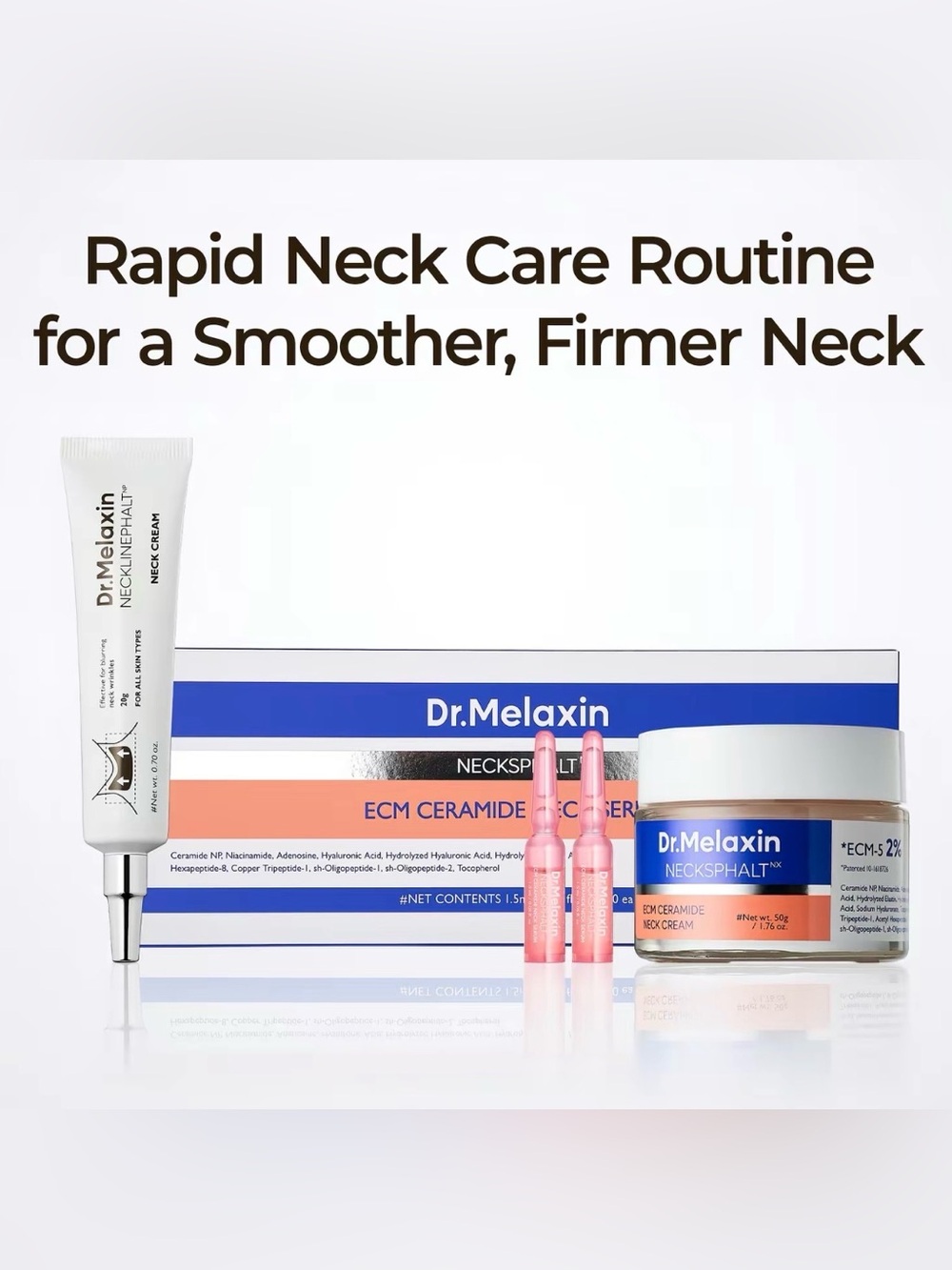 NIB Dr.Melaxin Perfect Neck Wrinkle Care Set Neck Firming Skin Care Set N